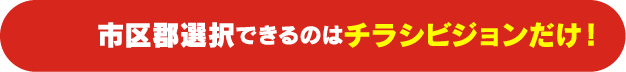 市区郡選択できるのはチラシビジョンだけ!